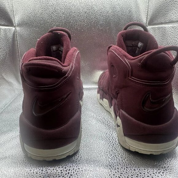 RARE 🚀 Size 13 - Nike Air More Uptempo Bordeaux Night Maroon 921949-600‎ - Picture 8 of 10
